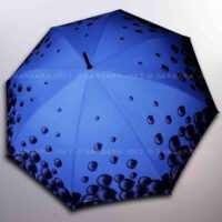 OMBRELLO LUNGO AUTOMATICO XL ANTIVENTO ULTRA+ . BUBBLES - BLUE