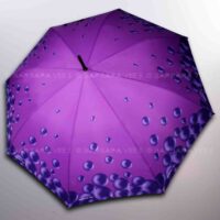 OMBRELLO LUNGO AUTOMATICO XL ANTIVENTO ULTRA+ . BUBBLES - PURPLE
