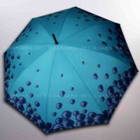 OMBRELLO LUNGO AUTOMATICO XL ANTIVENTO ULTRA+ . BUBBLES - TURQUOISE