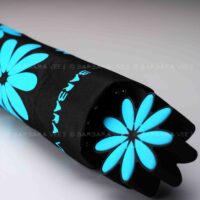 OMBRELLO ANTIVENTO IMPUGNATURA MARGHERITA . FLOWER POWER - TURQUOISE