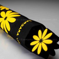 OMBRELLO ANTIVENTO IMPUGNATURA MARGHERITA . FLOWER POWER - YELLOW