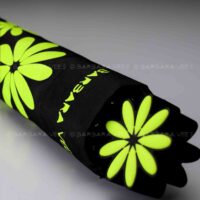 OMBRELLO ANTIVENTO IMPUGNATURA MARGHERITA . FLOWER POWER - LIME